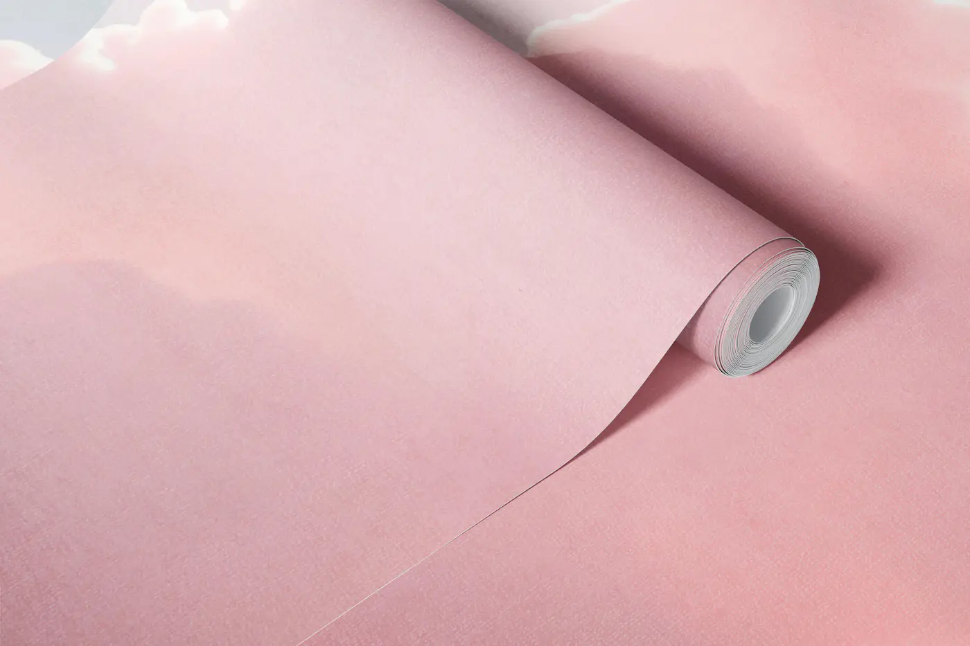 Dreamy Rose Strawberry Cotton Candy Clouds wallpaper roll