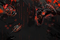 Neon Gaming Mural - red behang