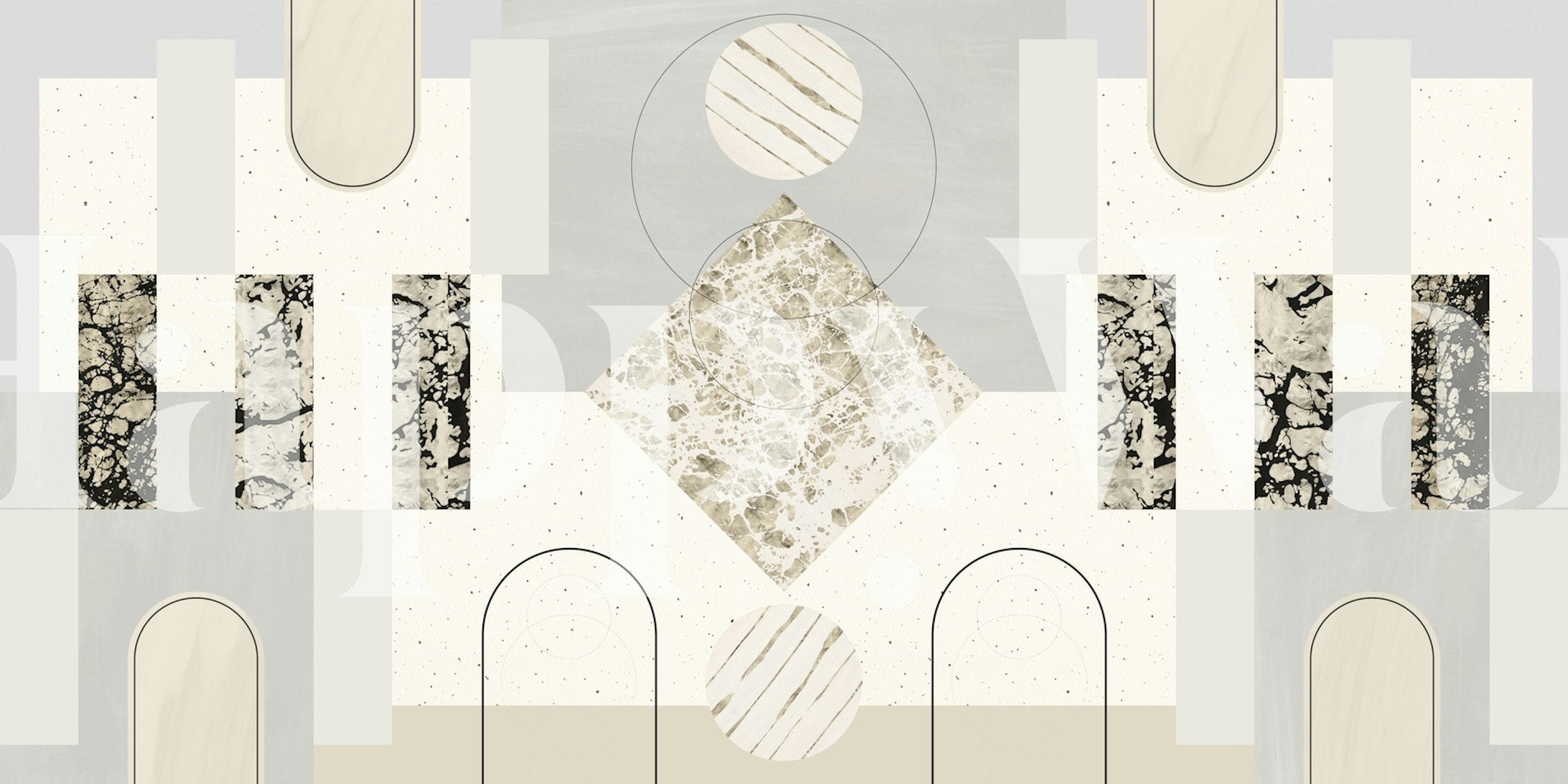 Neo Century 05-tapet i et moderne rum