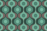Emerald Mocha 70s Groovy Geometry wallpaper