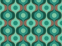 Emerald Mocha 70s Groovy Geometry tapeta