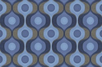 Earthy Blue 70s Groovy Geometry wallpaper