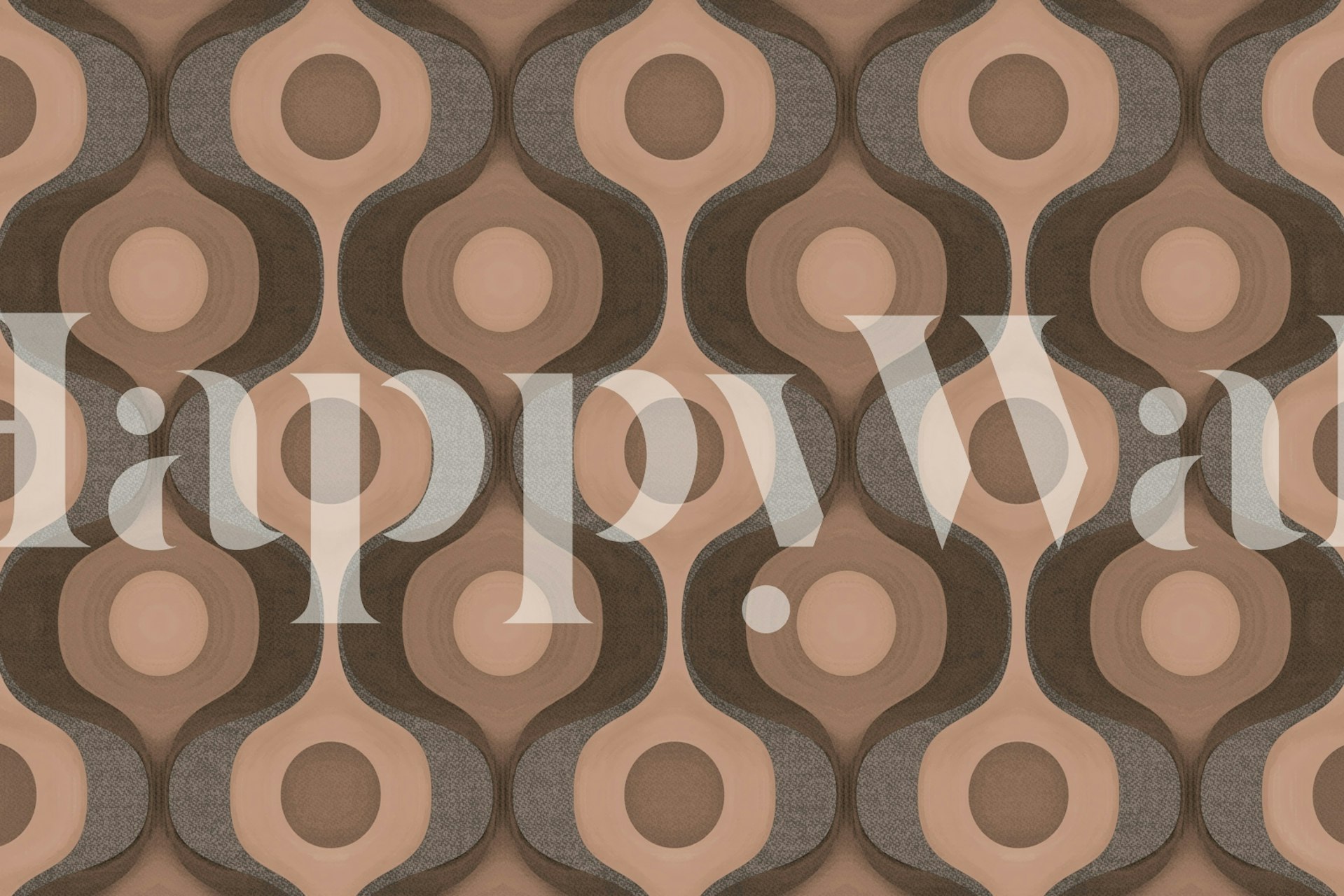 Moody Mocha Mousse wallpaper in a modern room