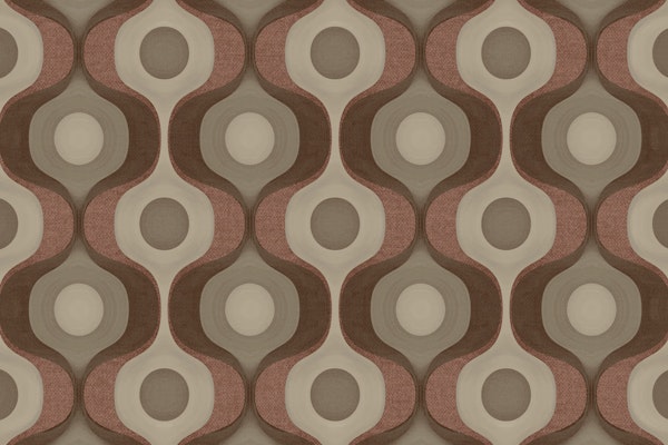 Moody Tan 70s Groovy Geometry