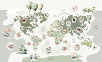 Whimsical Wildlife Map wallpaper