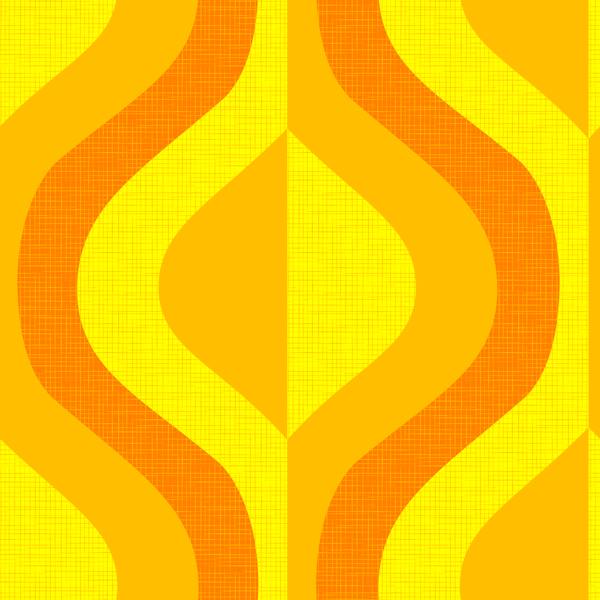 retro 70ies groovy yellow orange flow