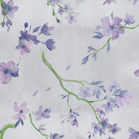 Watercolour Violet Blossoms carta da parati