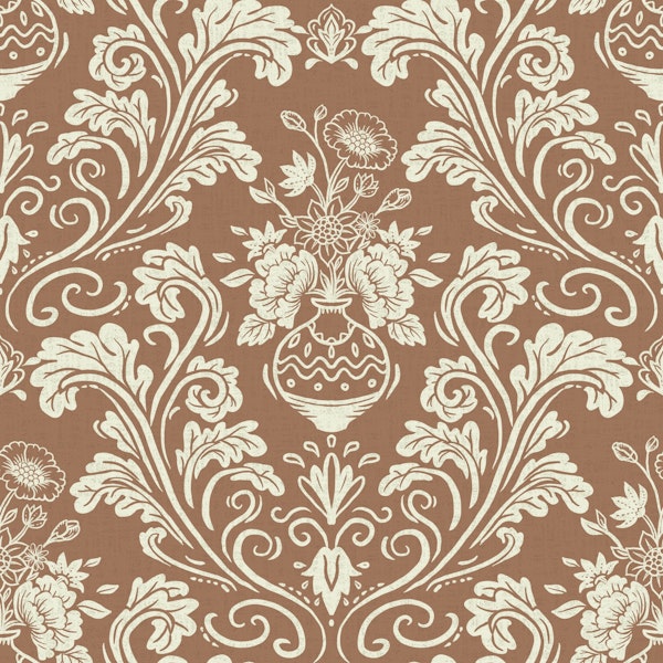 Ornate Blooms in Ivory