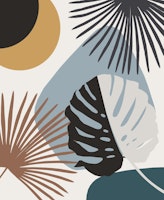 Minimal Yin Yang Monstera 3 ταπετσαρία