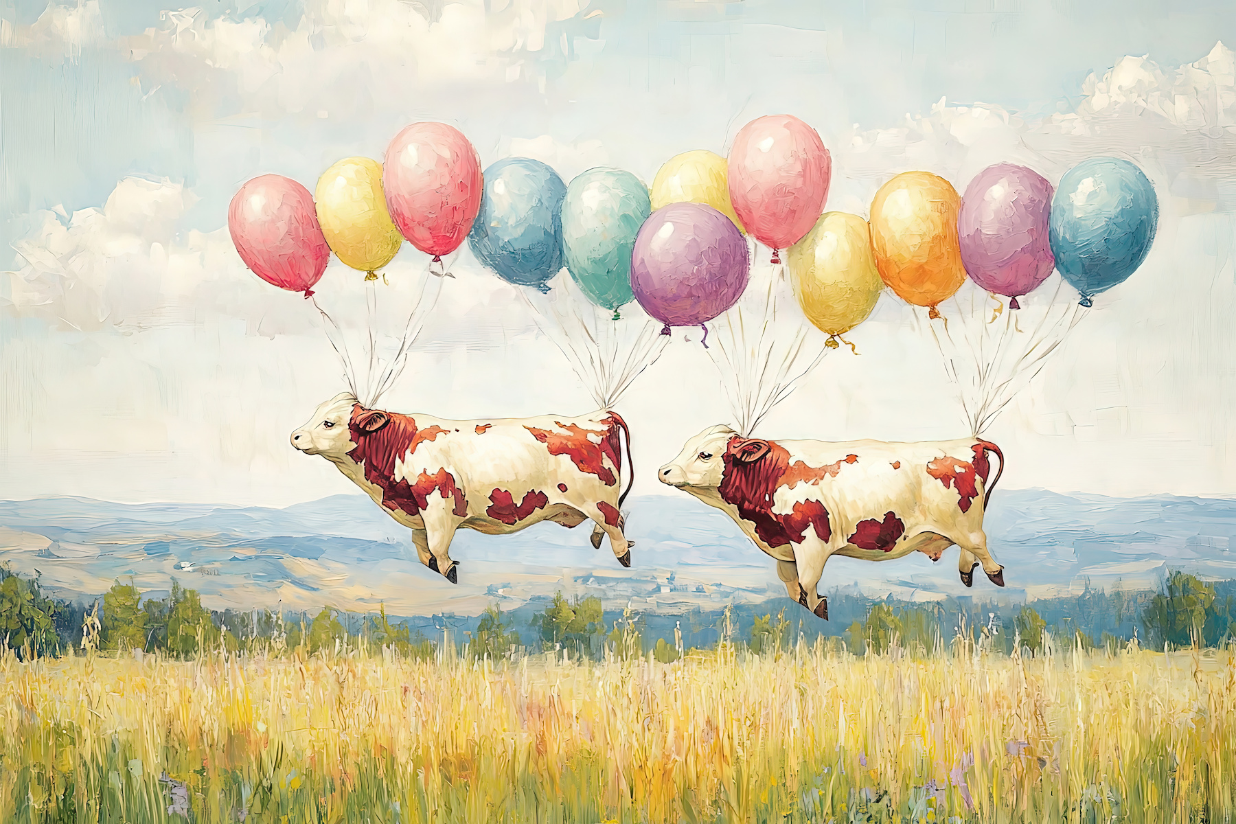 Flying Cows Wallpaper - Happywall.com