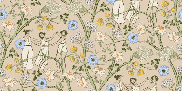 Midsummer dance on sand - Blue and yellow