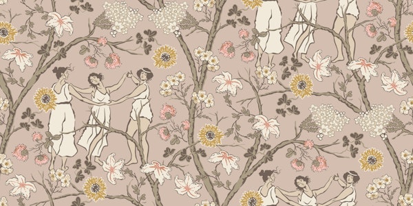 Midsummer dance on mauve - terra and mustard