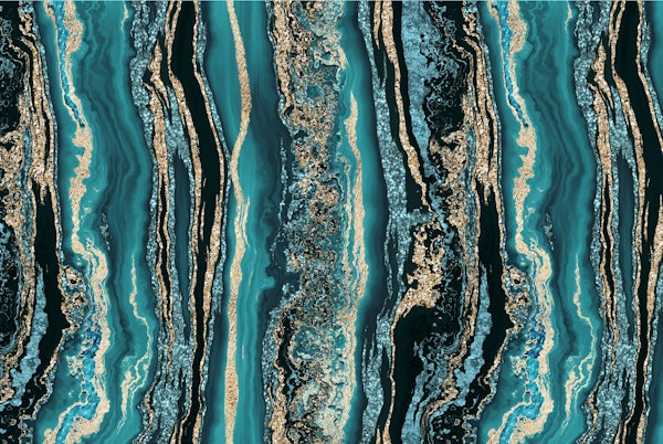Gold And Teal Pure Luxury