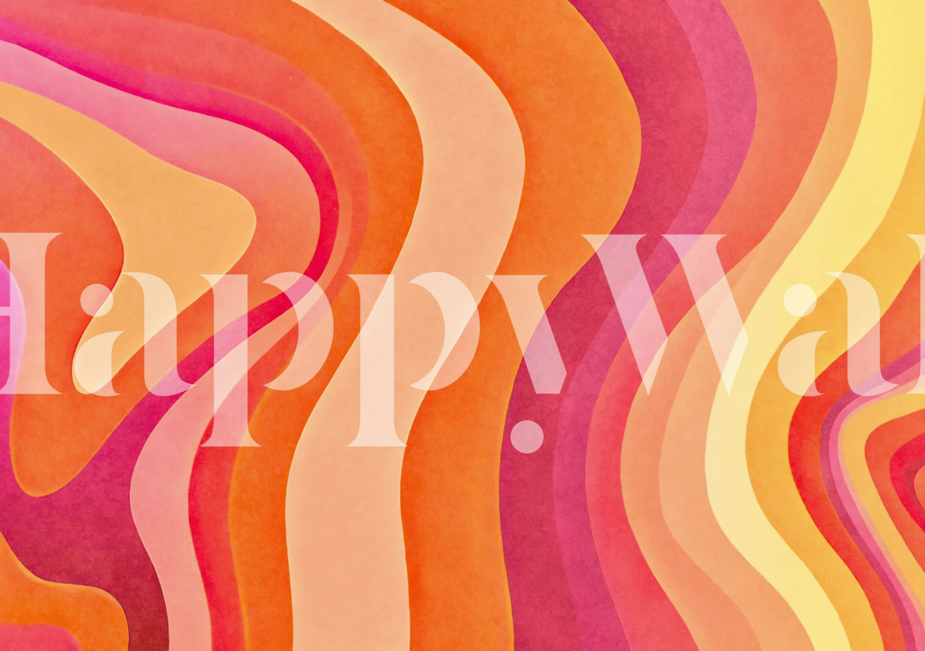 Wavy watercolor wallpaper vist i et rom
