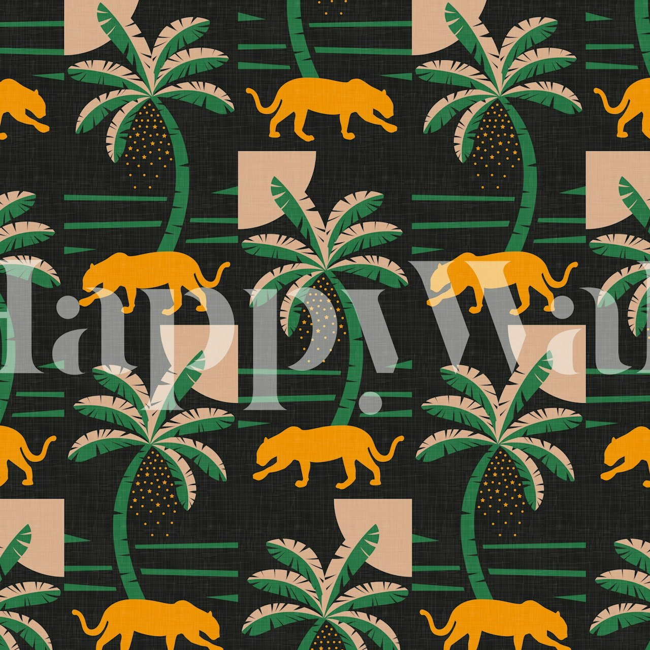 Ταπετσαρία Retro Tropicana σε ένα δωμάτιο