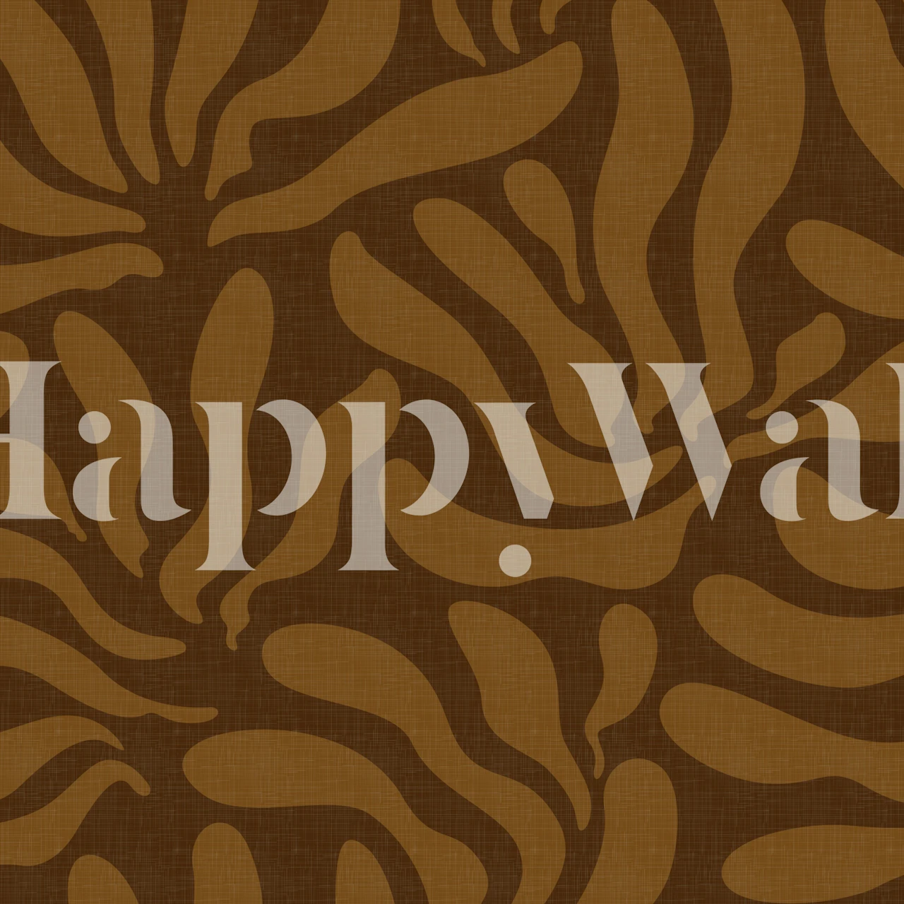 Fließendes modernes Blatt-Tapete in einem Raum