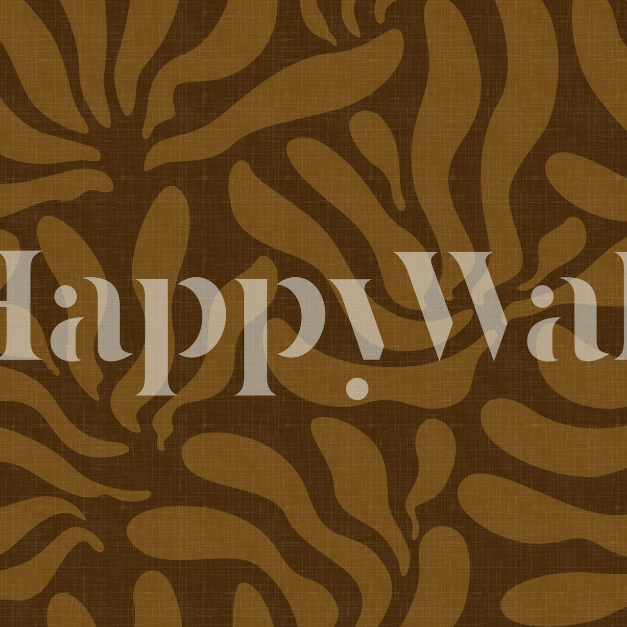 Tekoucí moderní listová tapeta v pokoji