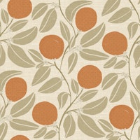 Trailing Orange Tree with with texture papiers peint