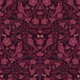 Parrots and Bees - maroon blockprint ogees