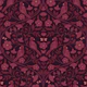Parrot and Bee - maroon blockprint ogees