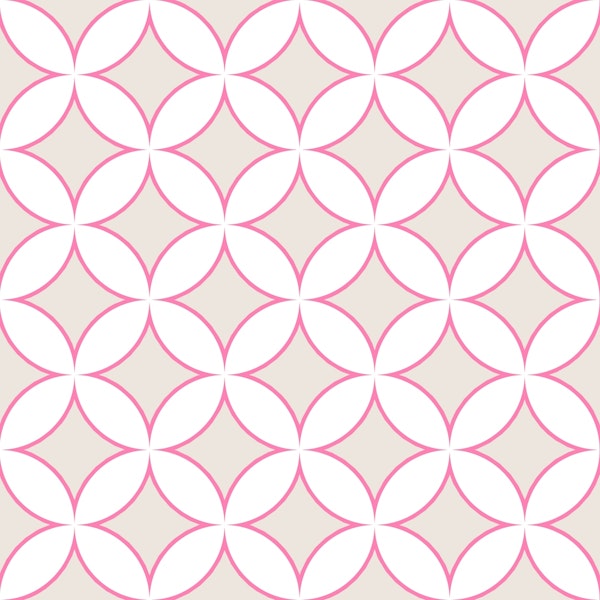 Hamptons Chic - Circles Pink Beige