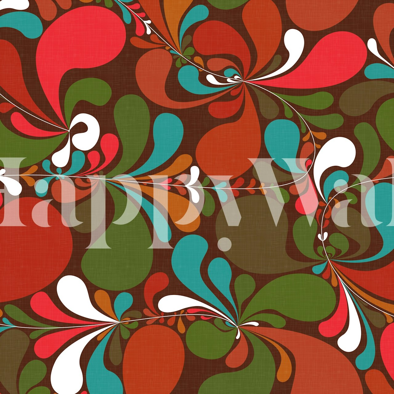 Návrh tapety Groovy Folk Flowers '68