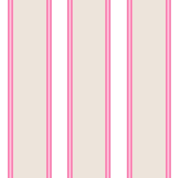 Stripes Coastal Chic - Hamptons Pink