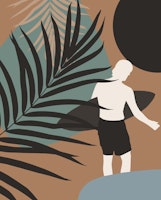 Noon Surfer Abstract 3 tapete