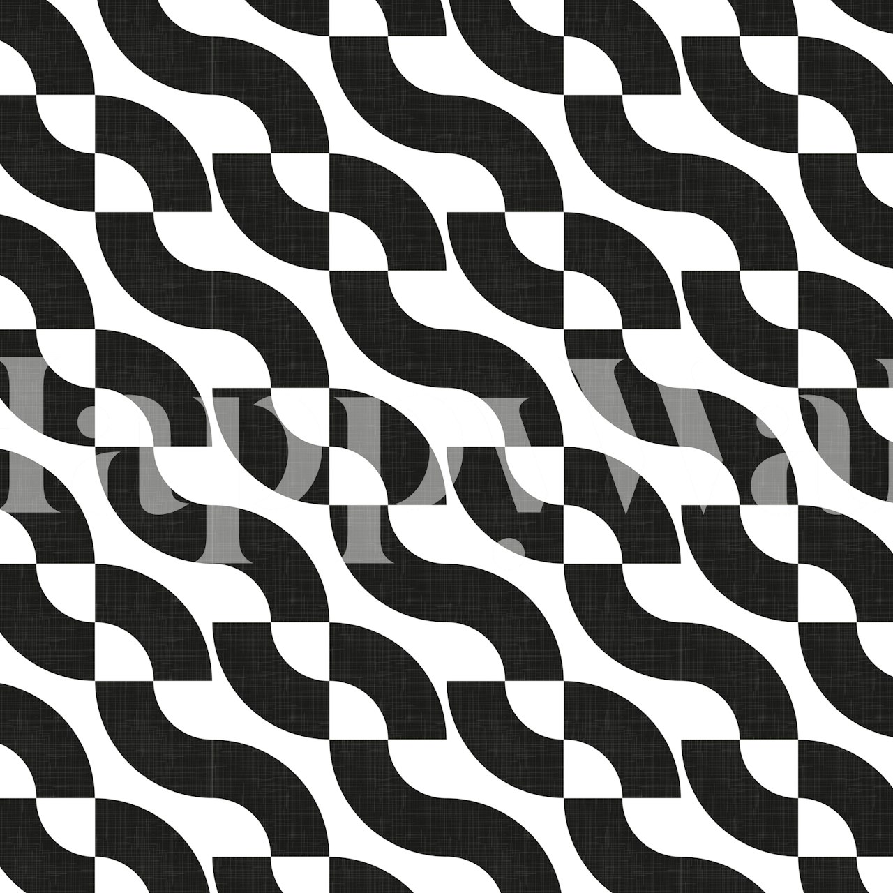 Modern geometric wallpaper in a room