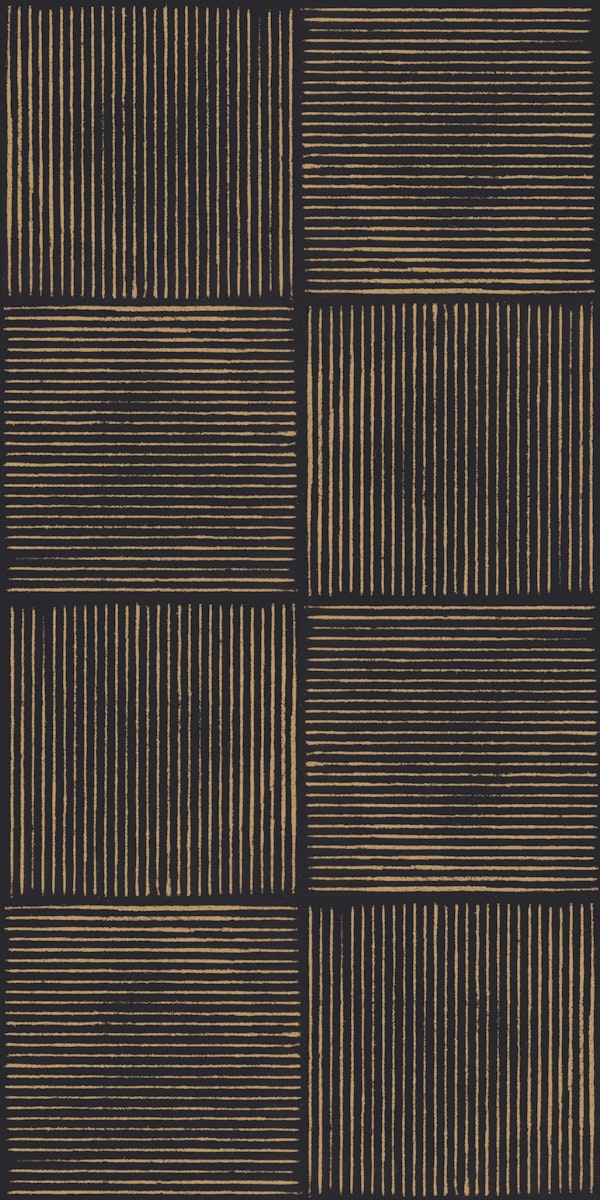 Striped rhythm tiles black and beige