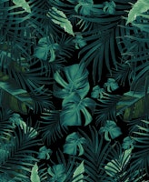 Tropical Jungle Night Leaves 1a tapete