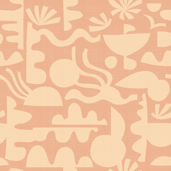 Retro Abstraction Kira 01 Cozy Blush WP