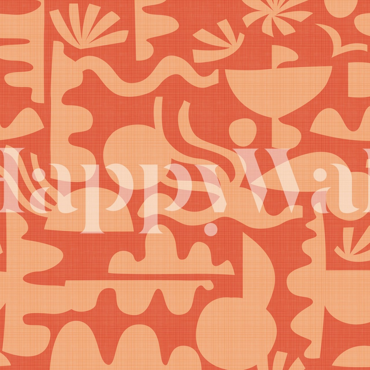 Retro Abstraction Kira 01 tapetti huoneessa