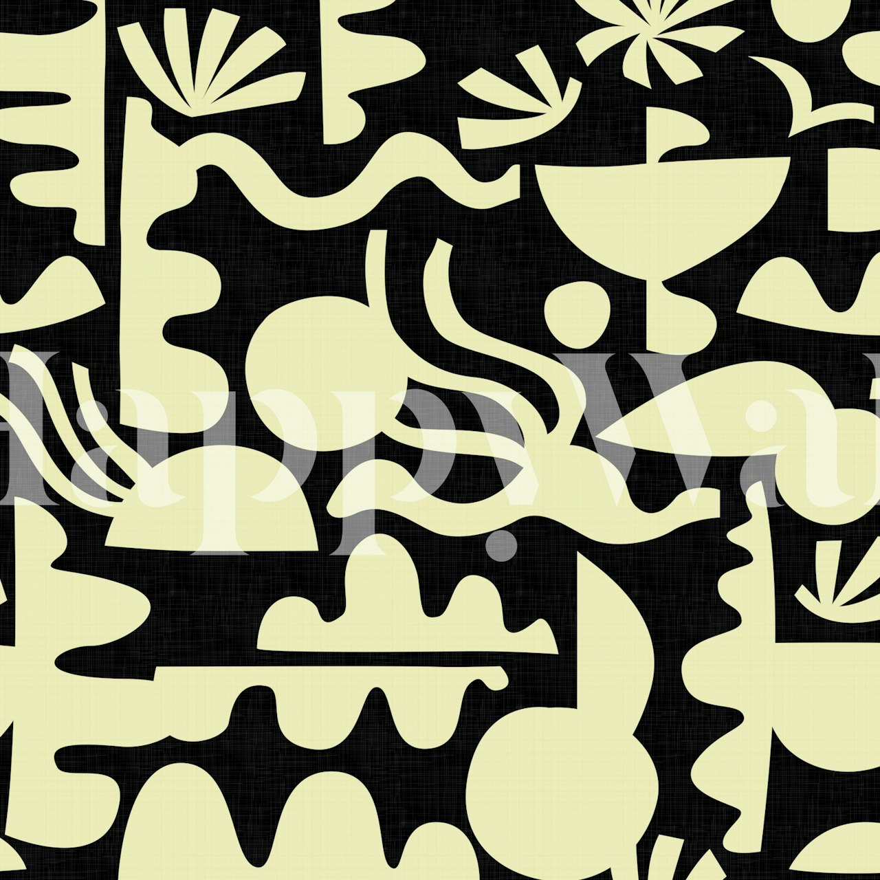 Papel pintado Retro Abstraction Kira 01 en una habitación