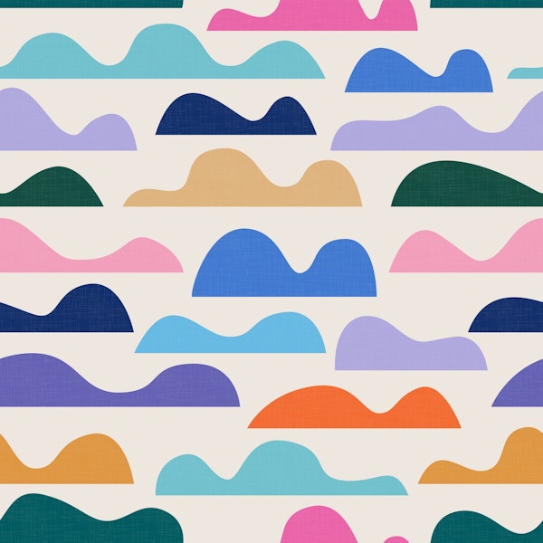 Playful Shapes Colorful Modern Landscape WP