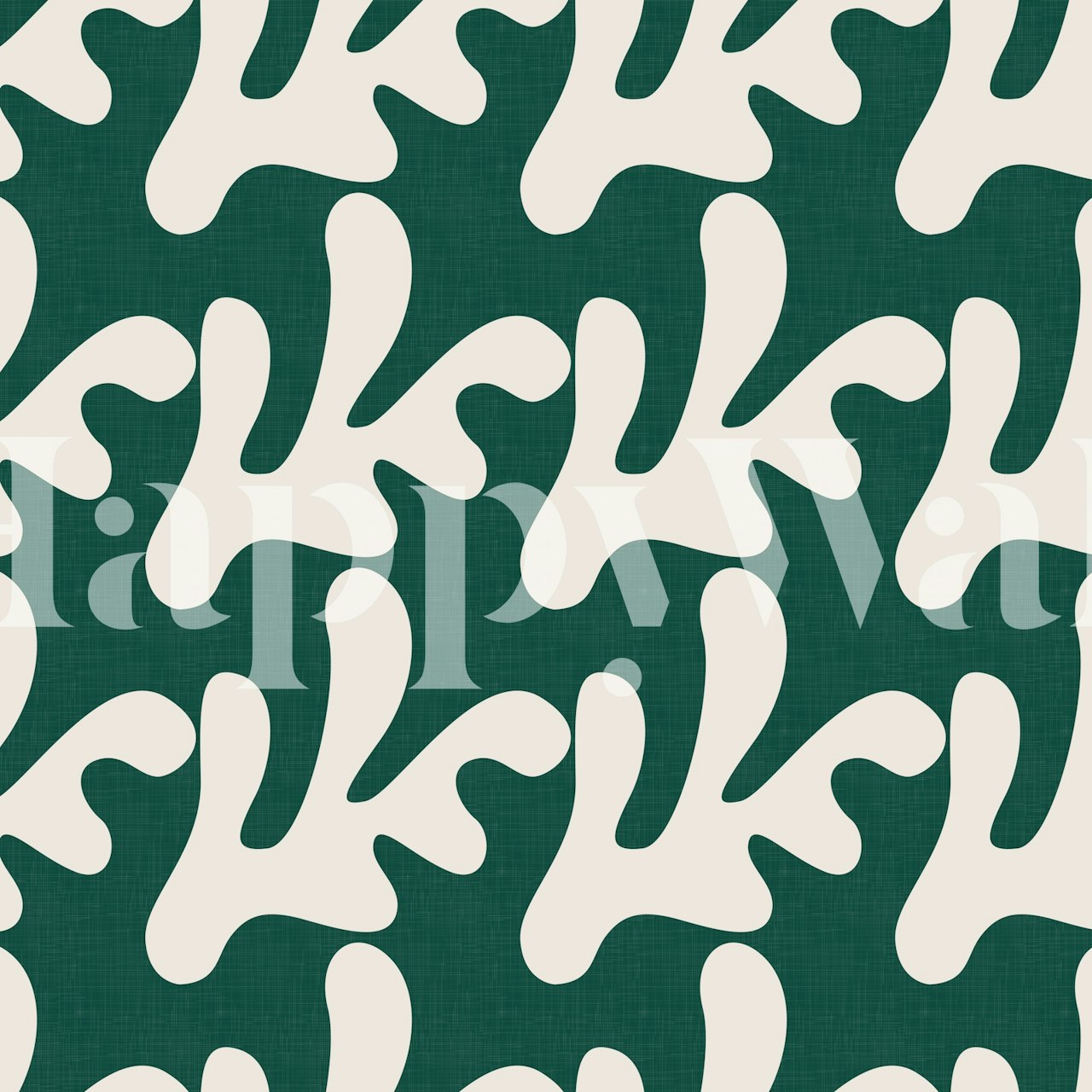 Emerald green tropical leaves pattern wall mural wallpaper