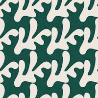 Retro Tropical Simple Leaves Emerald Green WP behang