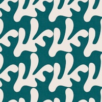 Retro Tropical Simple Leaves D. Turquoise WM tapete