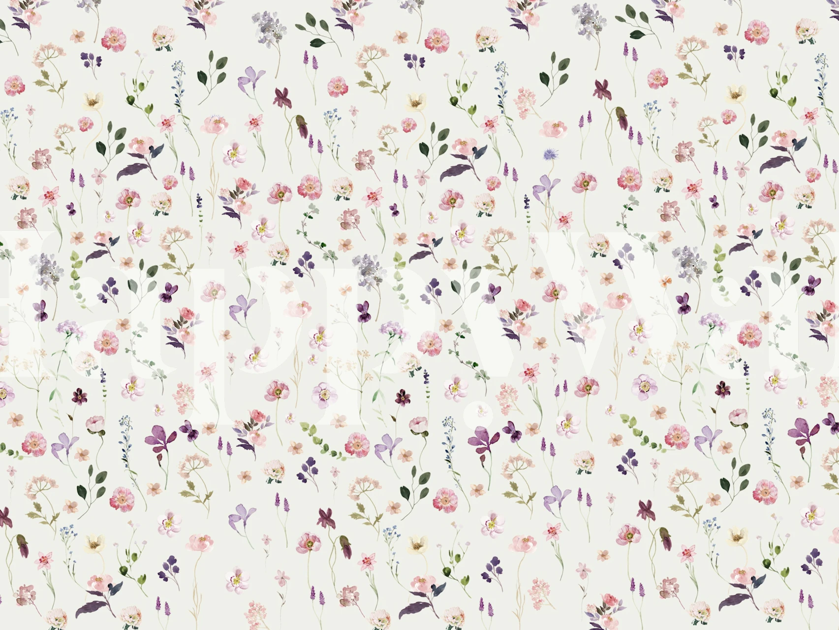 Bloemen behangontwerp in een kamer