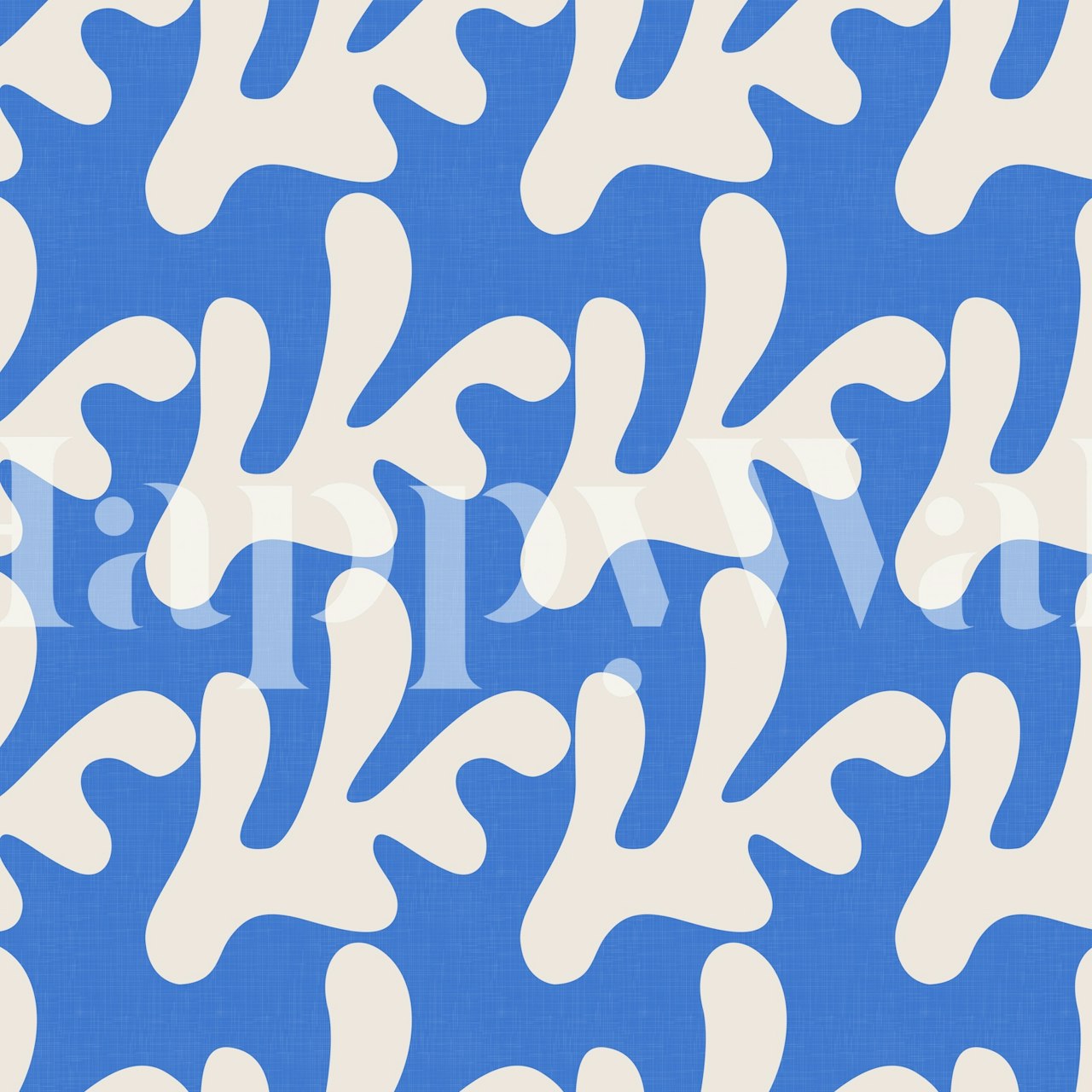 Retro tropical leaves wallpaper in a room