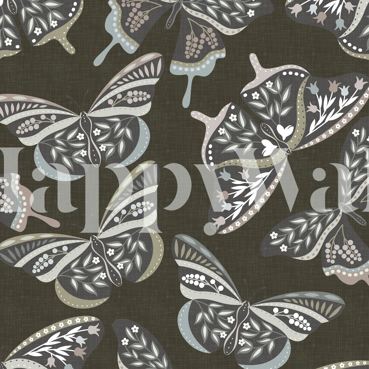 Papier peint Bohemian Butterflies dans une chambre