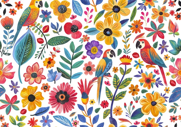 Tropical Paradise Blooming Jungle