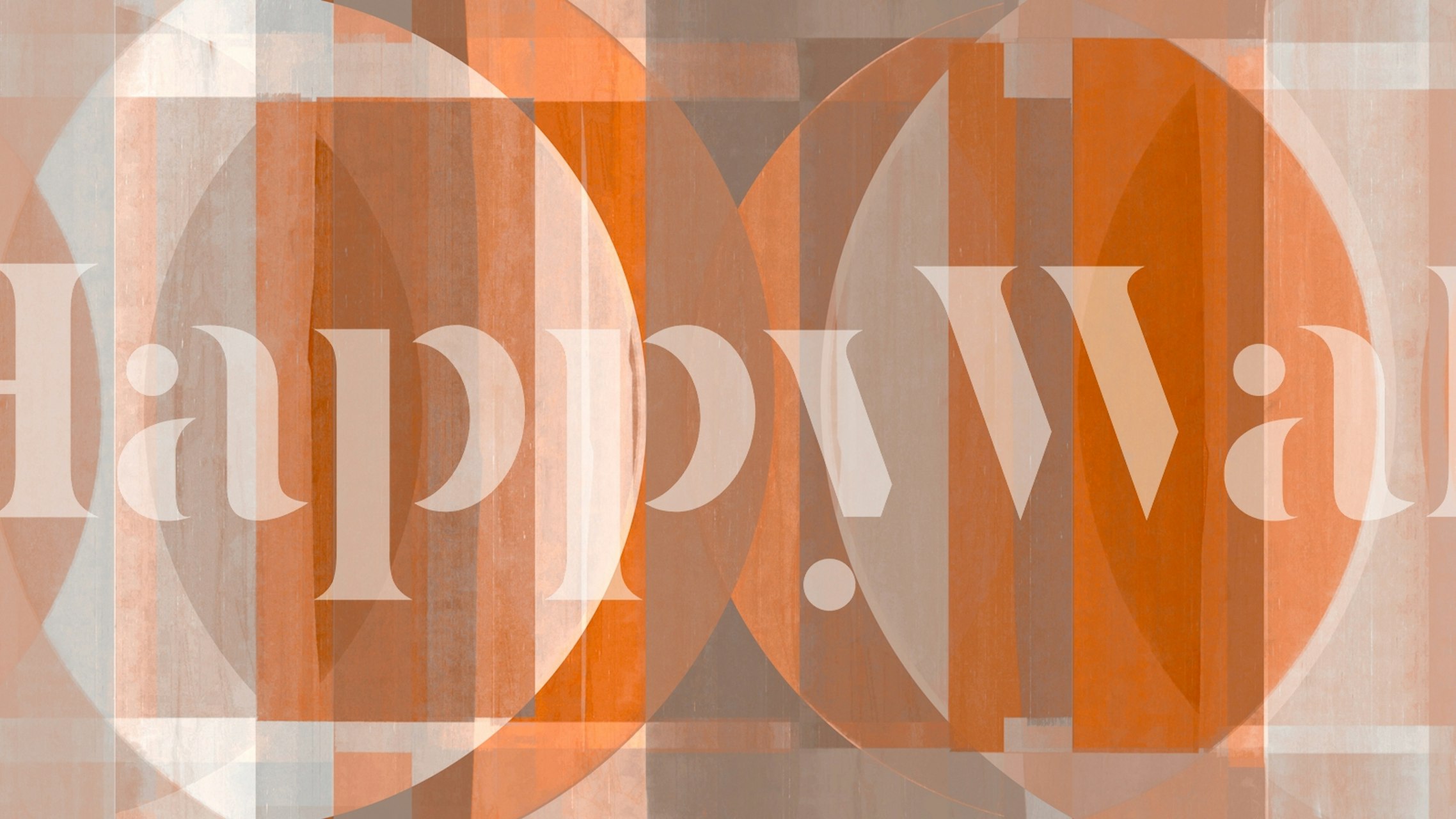 Geometric shapes in warm mocha and orange tones wallpaper