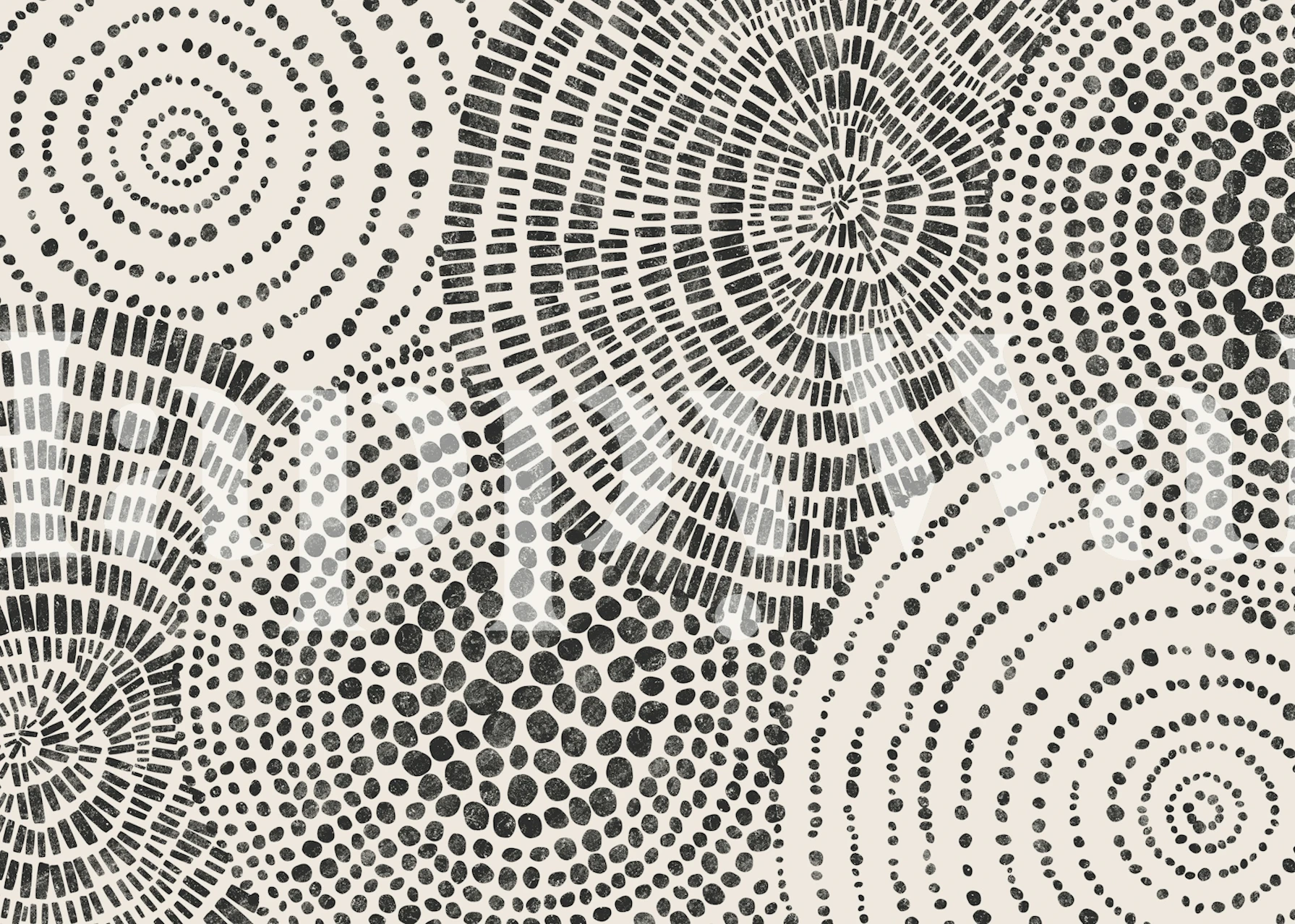 Tribal Rhythms wallpaper design in a room