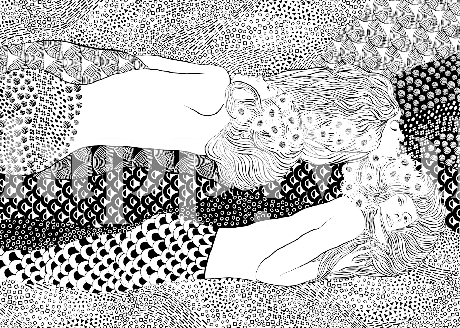 Tapeta Water Serpents v pokoji