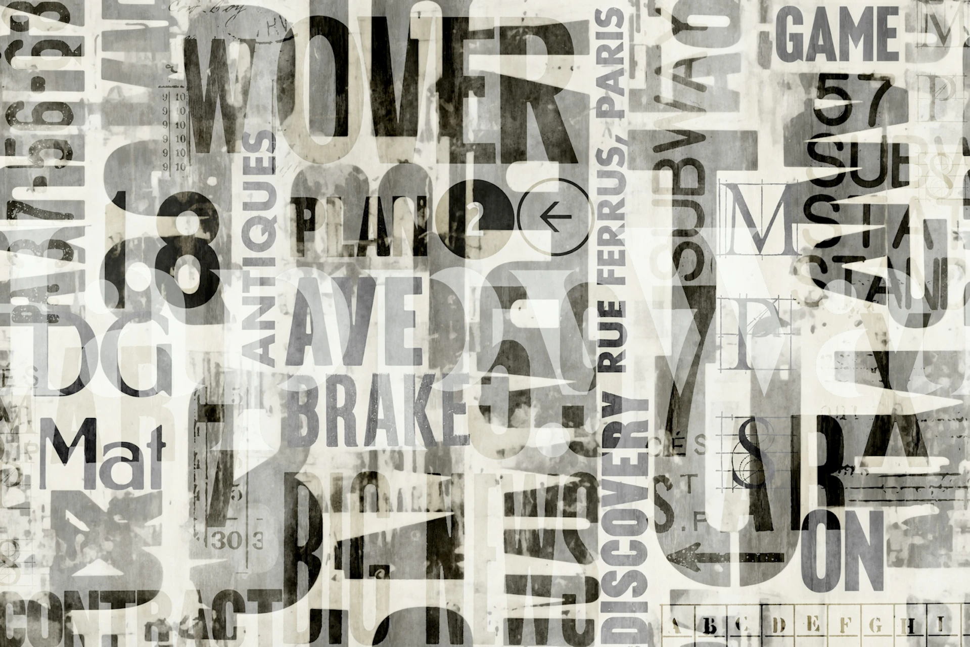 Urban Industrial Retro Text Overlay in a room