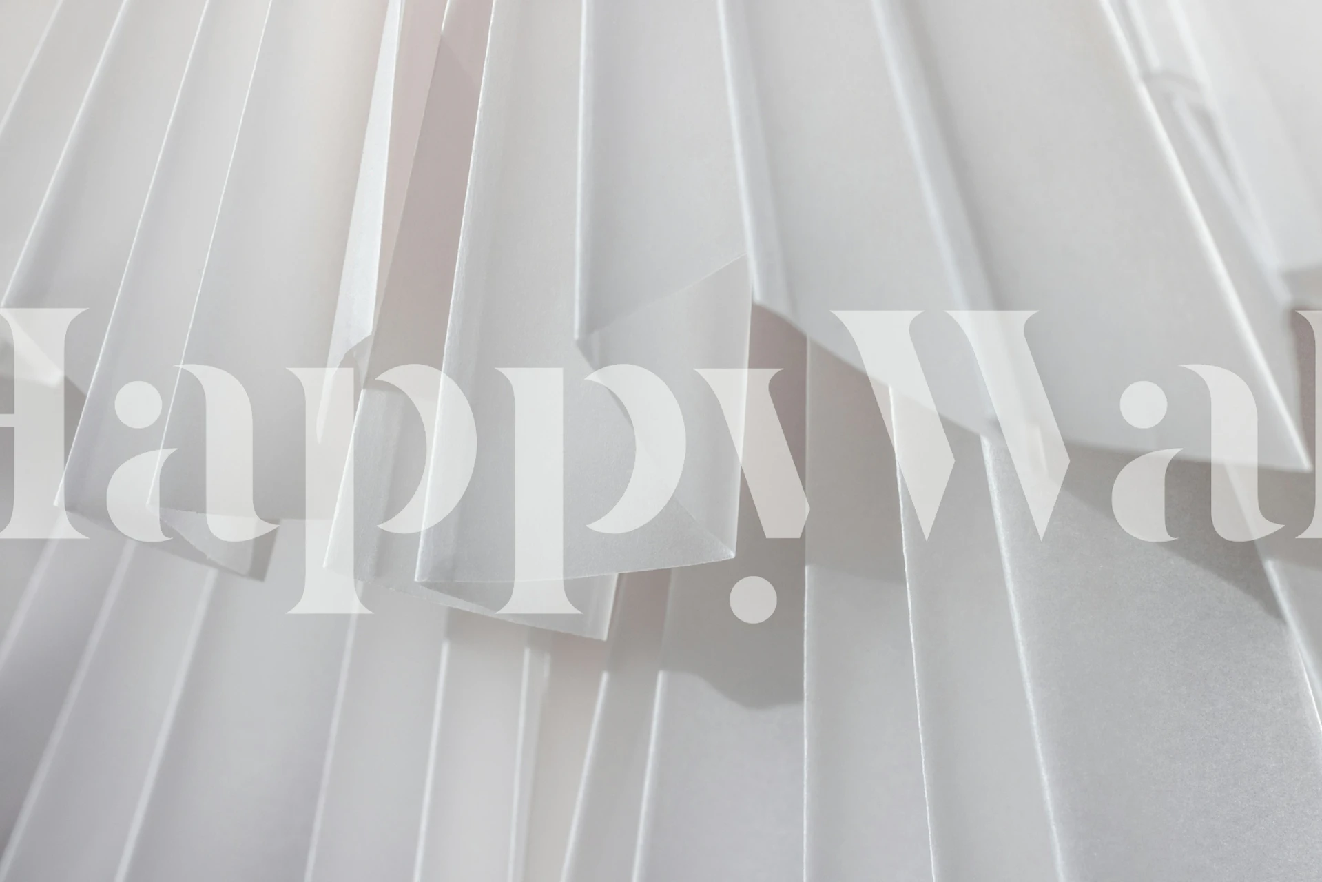 Textured white folded paper pattern wallpaper