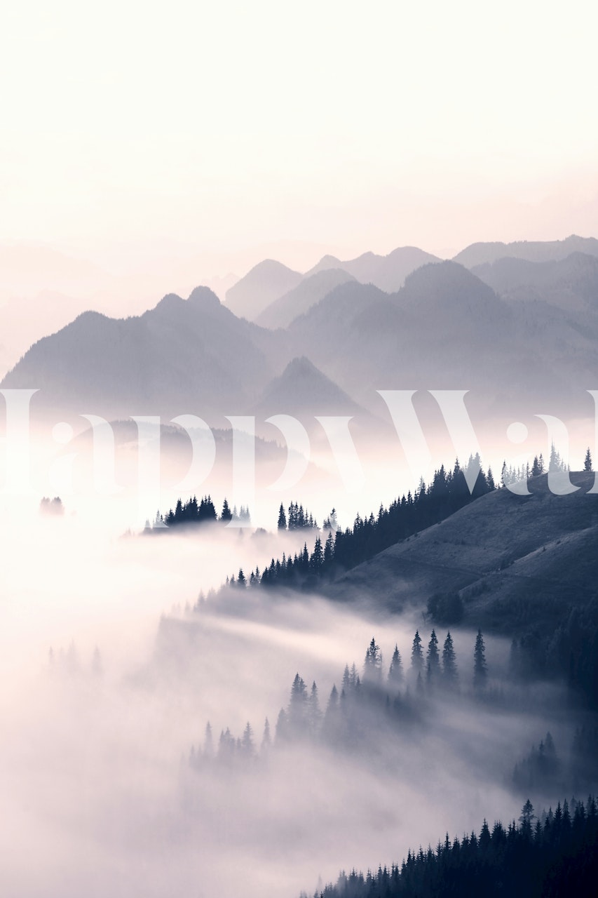 Zidna obloga Morning Mountain Sun u sobi