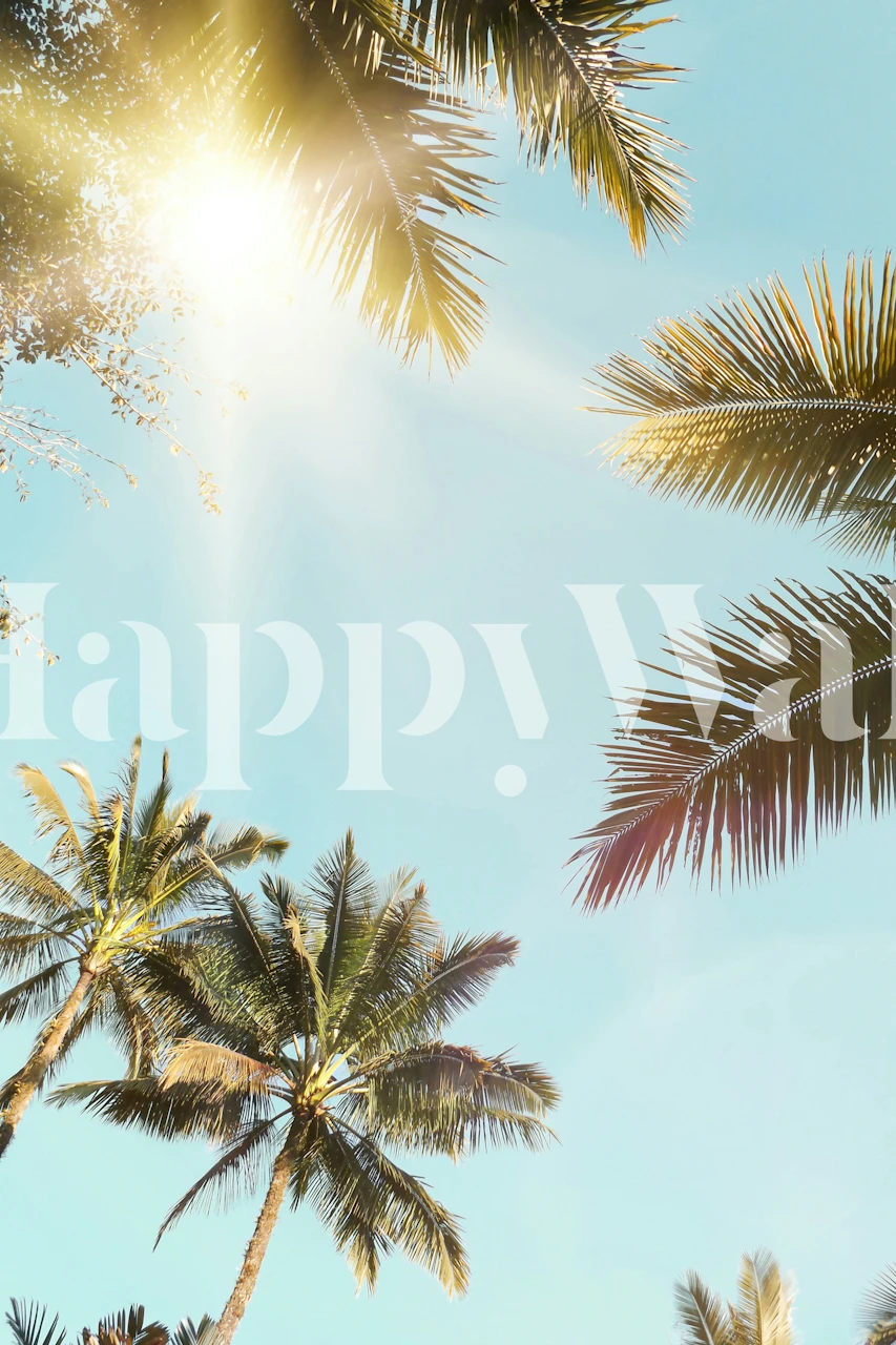 Σχεδίαση ταπετσαρίας Sun Rays σε ένα δωμάτιο