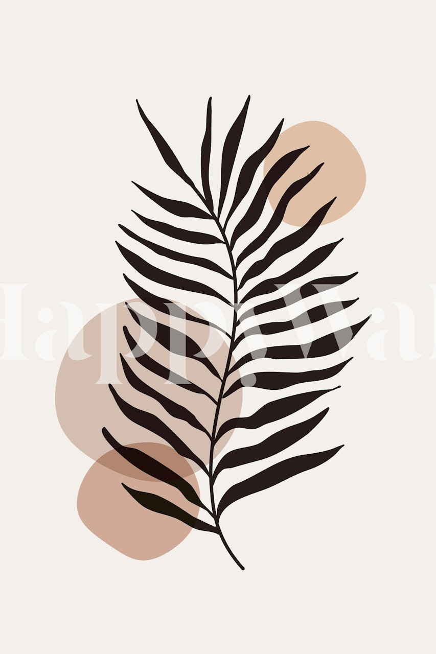 Tapeta Abstract Palm prikazana u sobi